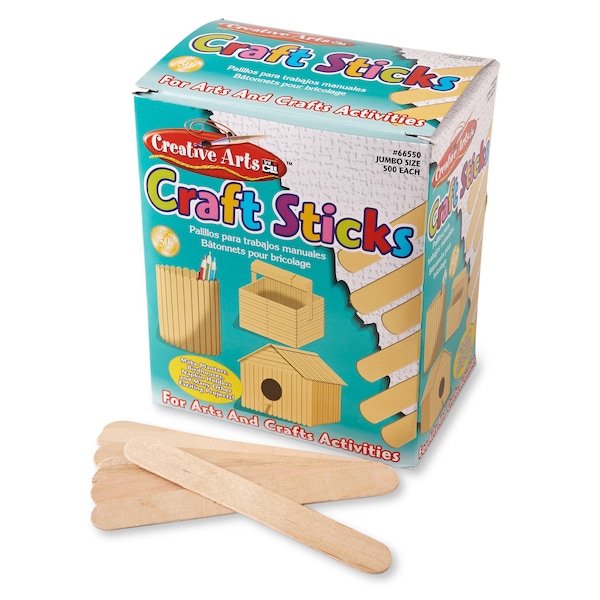 Charles Leonard Creative Arts Jumbo Craft Sticks, Natural, PK1000 66550 - main